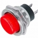 Кнопка без фиксации металл 250V 2А (2с) OFF-(ON) Ø16.2 красная
